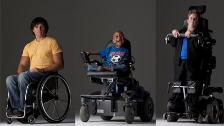 Wheelchair users are diverse and so are their needs. A young man, a child, and a woman are pictured smiling and using their manual and power wheelchairs.